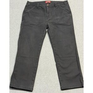 Coleman Pants Mens 40x32 Gray Fleece Lined Carpenter Canvas Workwear Winter